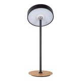 Lampe de table de batterie LED magnétique pour l'extérieur et à l'intérieur, en métal et en plastique en noir, 36 cm de haut