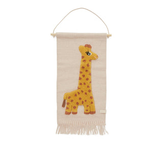 Support mural girafe