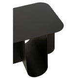 Table d'Appoint J-Line Carrée en Métal Noir dans un salon moderne