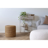 Pouf Rivera - Naturel, Jonc de Mer, Fer, Ø40cm
