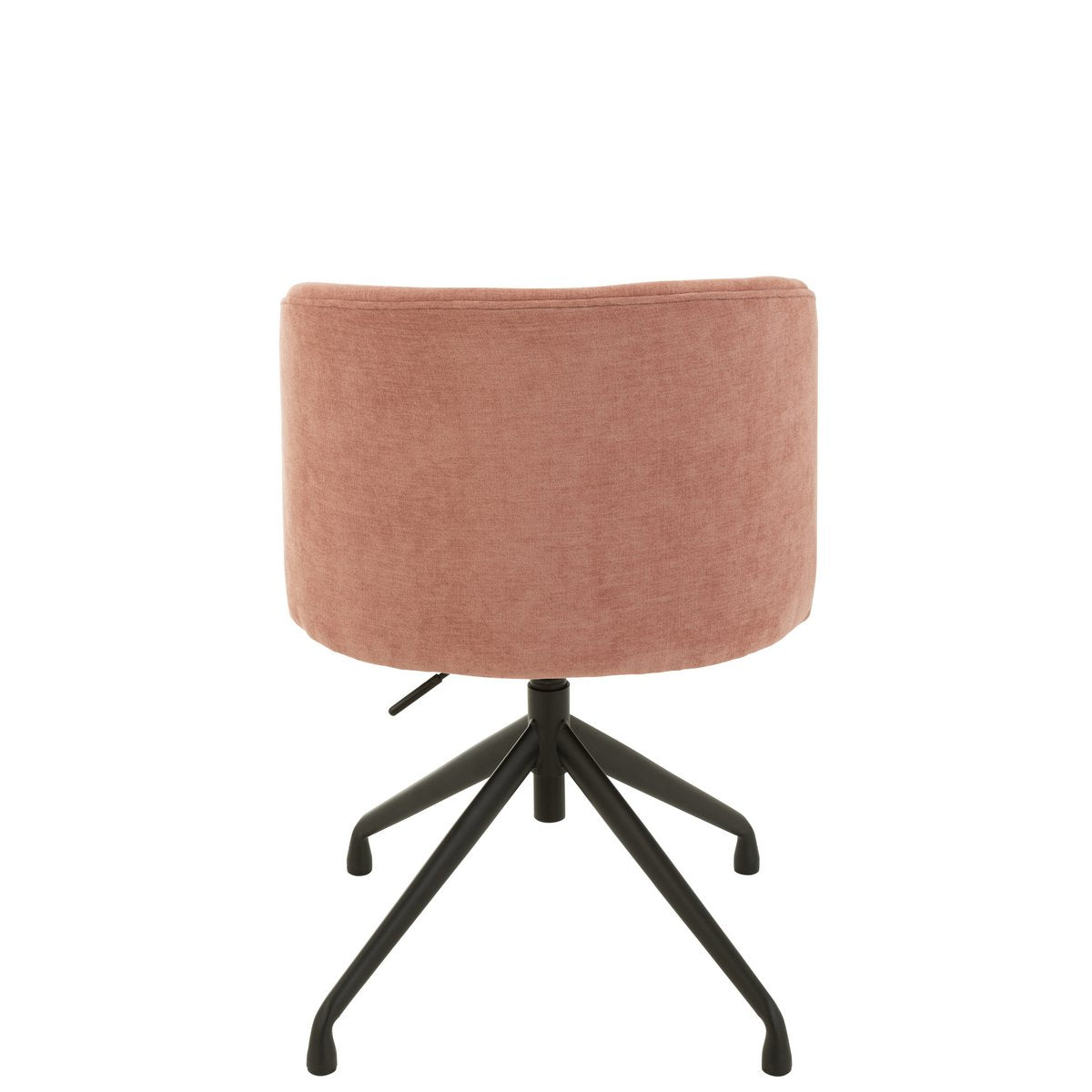 Chaise J-Line rose clair présentée dans un salon moderne
