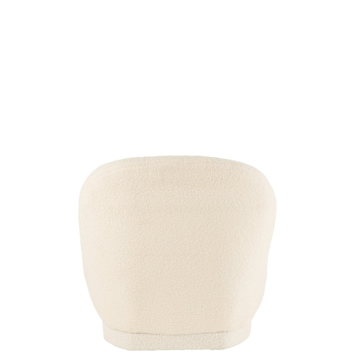Fauteuil Teddy Bouclé blanc de J-Line, accoudoir