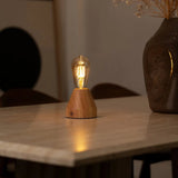 Lampe de table rechargeable marron clair Zavi