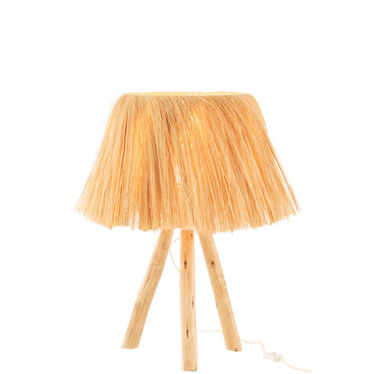 Lampe à tafel Bahamas J-Line en bois naturel, vue avant