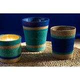 Panier à bougies parfumées J-Line - Seaside Bliss - verre - bleu - moyen - 55 h