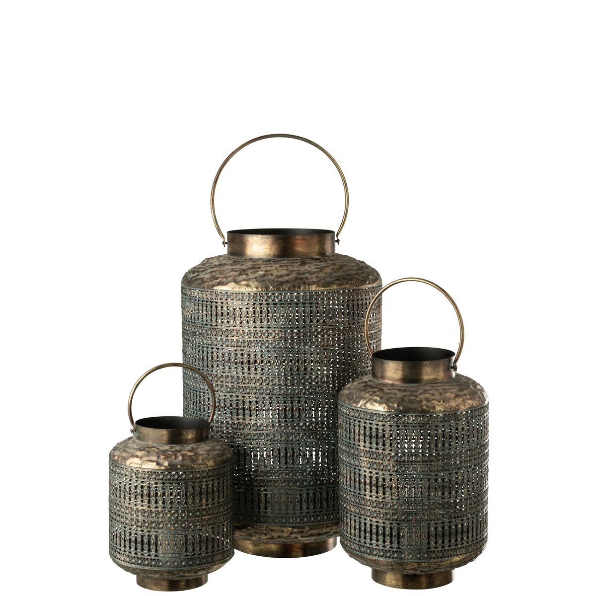 Lanterne J-Line Antique dans un jardin illuminé