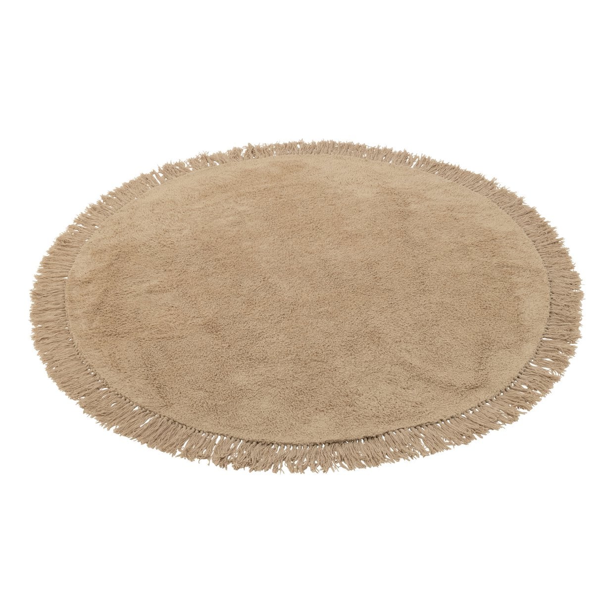 Tapis J-Line rond beige dans un salon élégant