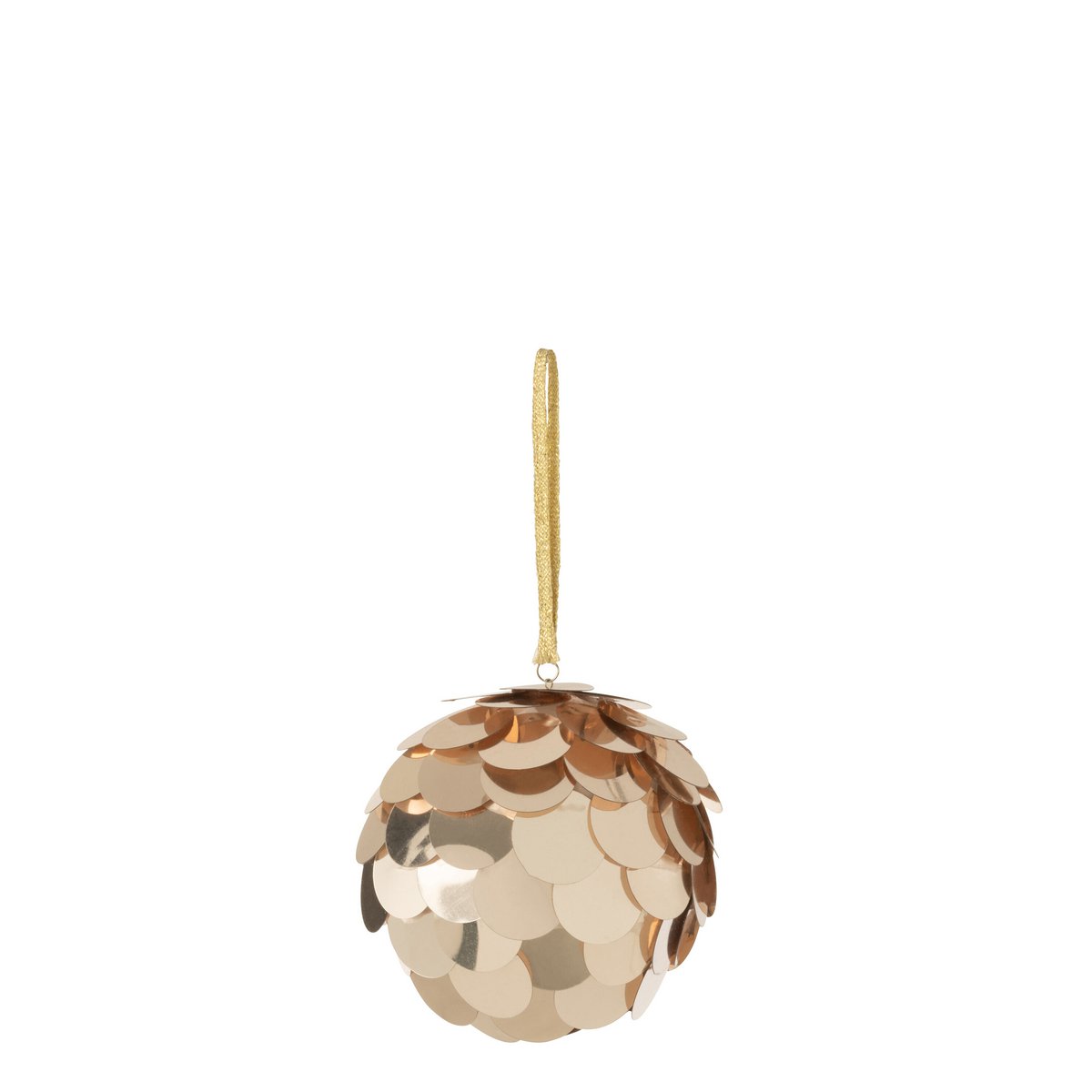 Suspension J-Line Boule Paillettes - Élégante boule décorative en plastique champagne
