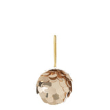 Suspension J-Line Boule Paillettes - Élégante boule décorative en plastique champagne