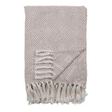 Cort Plaid en coton recyclé avec motif losanges ivoire et beige