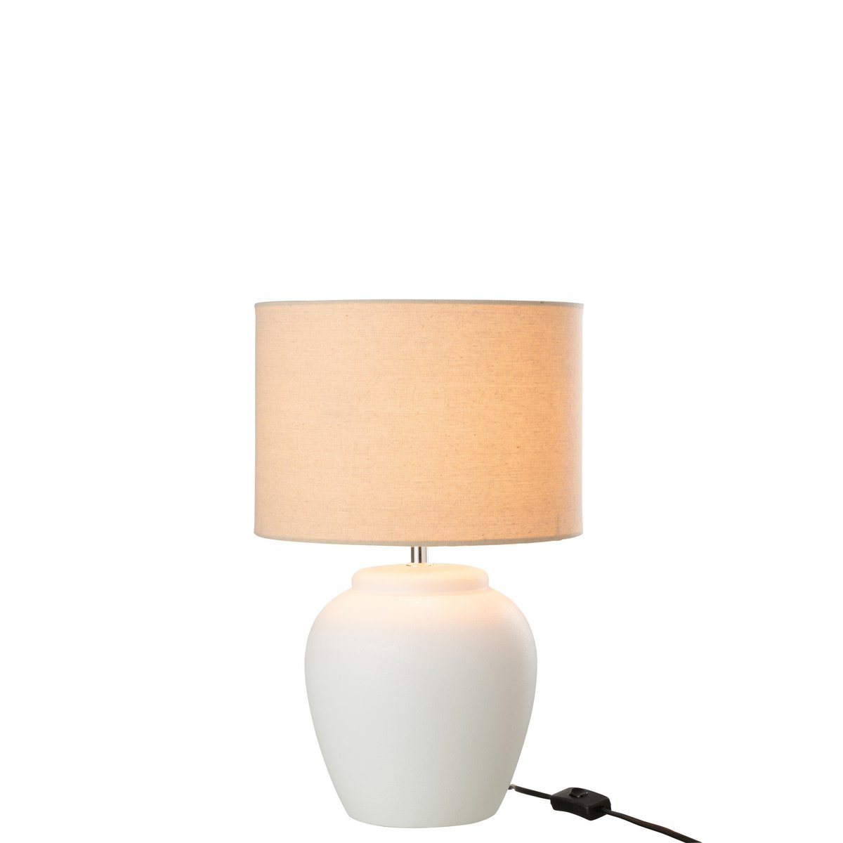Lampe J-Line Meli + Hood en céramique blanche, vue de face