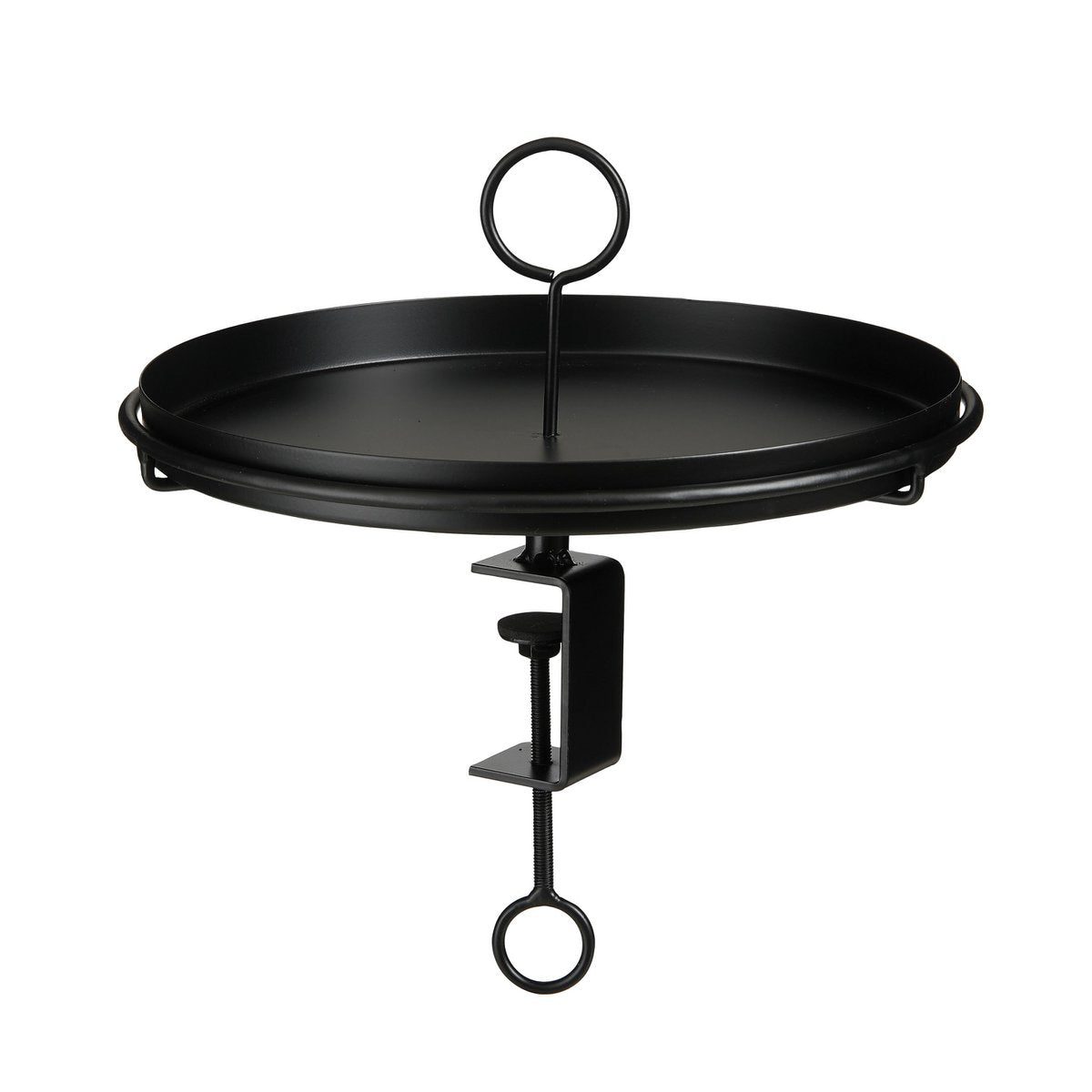 Plateau Aston Noir avec pince, design moderne et élégant