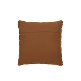 Coussin Lines Outdoor J-Line en polyester marron et blanc, vue de face