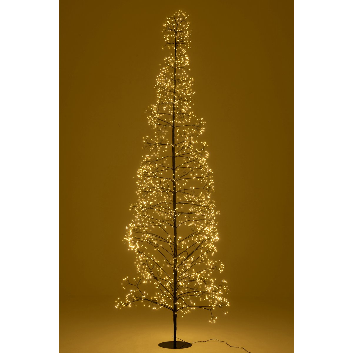 Détail des LED de la guirlande J-Line Boom 3000 en métal noir