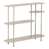 Vue de profil de l'étagère Rieti, design scandinave