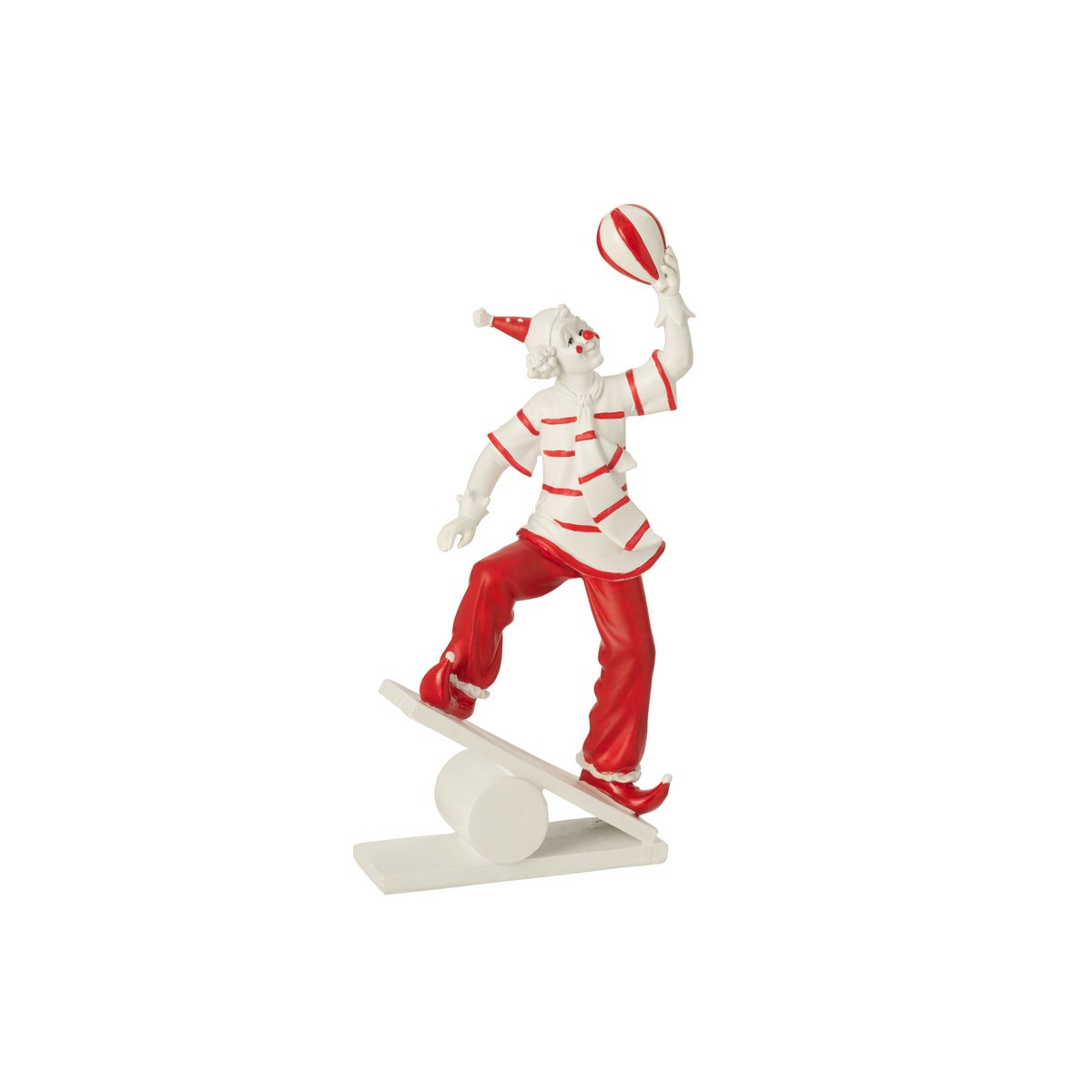 Détail du Clown Koorddanser J-Line, mettant en valeur la finition en polyresine.