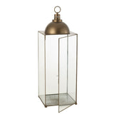 Lanterne J-Line Hagrid - verre/fer - bronze - grande