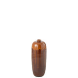 Vase Lee Shiny J-Line en céramique marron et orange, 55 cm de haut