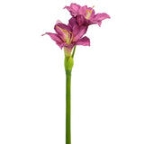 Fleur Amaryllis mauve J-Line de 86 cm, élégante et réaliste, idéale pour la décoration intérieure.