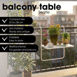 Table d'appoint d'extérieur Seattle Blanc