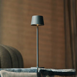 Lot de 4 lampes à poser grises rechargeables avec station