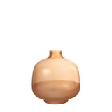 Vase Hany J-Line en verre orange, diamètre 17 cm, design moderne