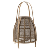 Lanterne J-Line en bambou naturel, mise en scène de nuit