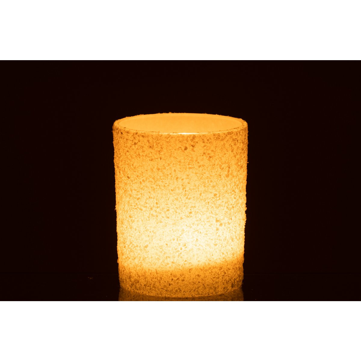 Détail du motif en verre du photophore J-Line Snowred