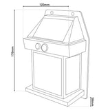 2 Définir la lampe murale solaire "Mira" env. 17 cm de haut, en plastique noir résistant aux intempéries, LED intégrée en blanc chaud, y compris le détecteur de mouvement et le capteur crépusculaire