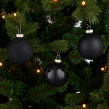 Set de boules de Noël Boules en verre Noir