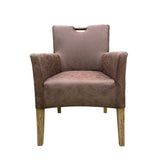 Chaise de chaise en rotin ensemble 6 pièces rembourrées avec des accoudoirs darwin salle à manger rembourrée optique en cuir tapissé