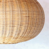 Grand abat-jour en rotin - pendentif boho rond - lampe suspendue à rotin fait à la main - Fibre naturel tissé à la lampe (Ø 56 cm) Anjani