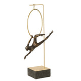 Gymnast Hoop Gamma J-Line - sculpture moderne en noir et or