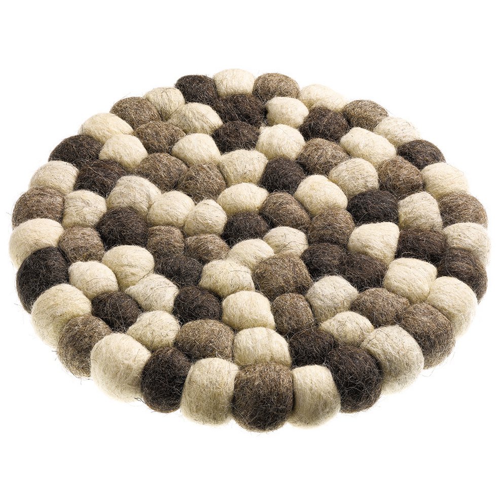 Vue de près du dessous de plat Brian montrant la texture recyclée