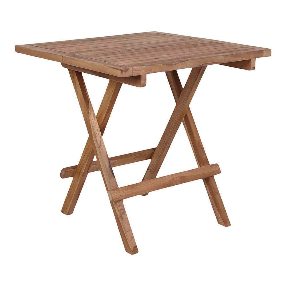 Table d'Appoint Bilbao en teck naturel, vue d'ensemble