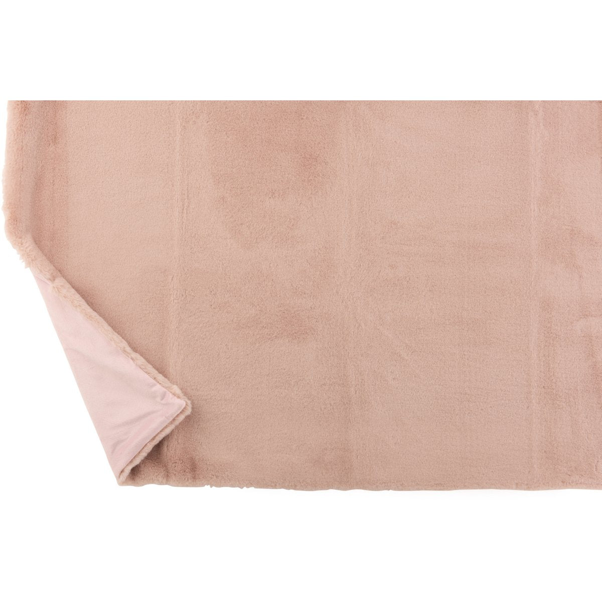 Détail texture douce du plaid J-Line rose clair