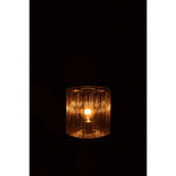 Vue latérale de la lampe vintage marron