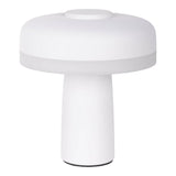 Table sans fil "PilU", 16,5 cm de haut, au-dessus de Ø de 15 cm, métal en blanc, plastique blanc, LED intégrée, 280 lumens, dimmable par capteur tactile, blanc chaud