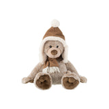 Détail de l'ours en peluche marron J-Line, texture douce