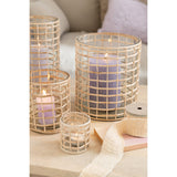 Bougie Cylindrique Lavande J-Line, vue de face montrant sa couleur mauve et son design épuré.
