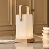 Lampe rechargeable en bois marron clair Harper