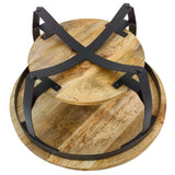 Table basse ronde ø65cm table d'appoint Los Angeles structure métal noir