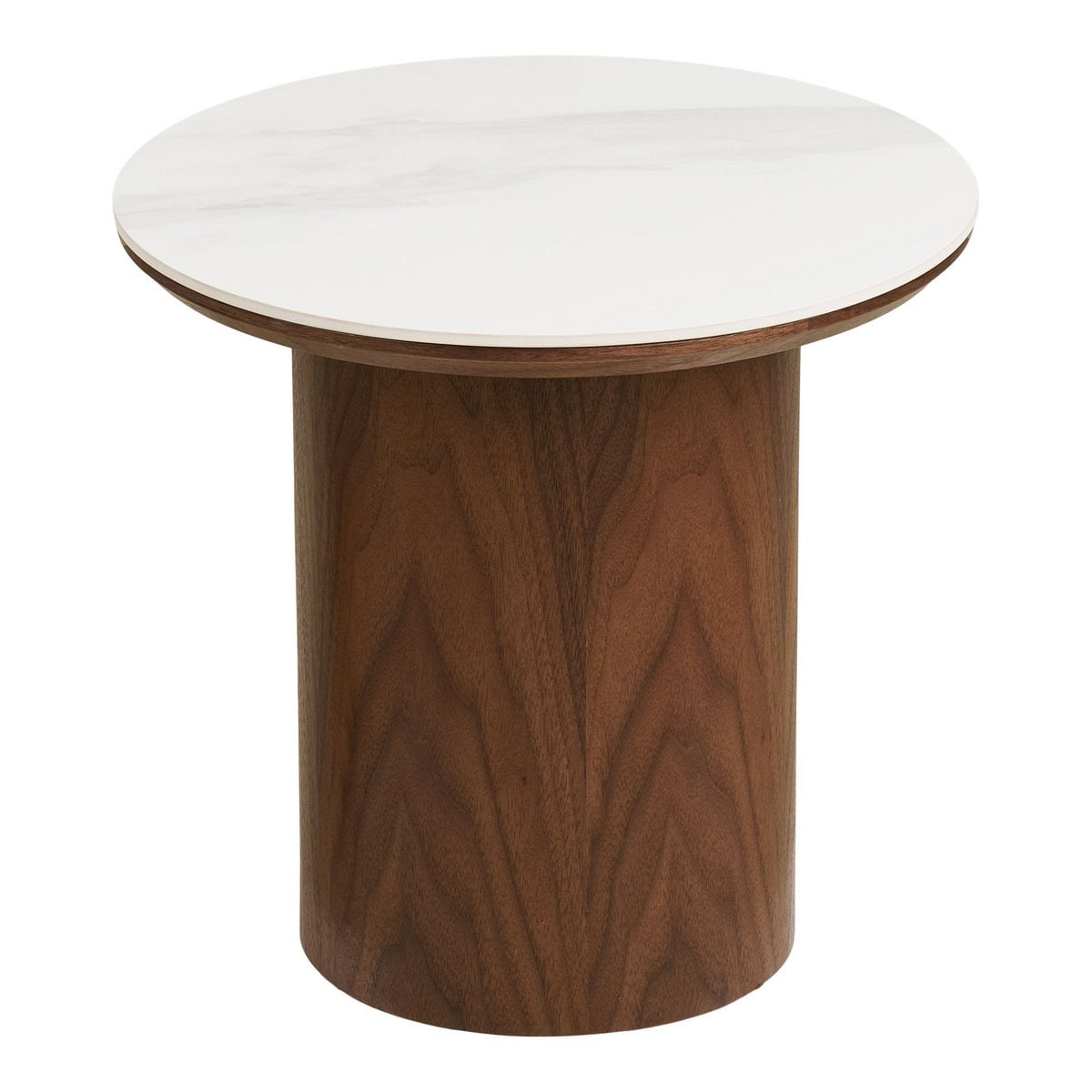 Noli Table d'appoint en céramique et bois, vue de face