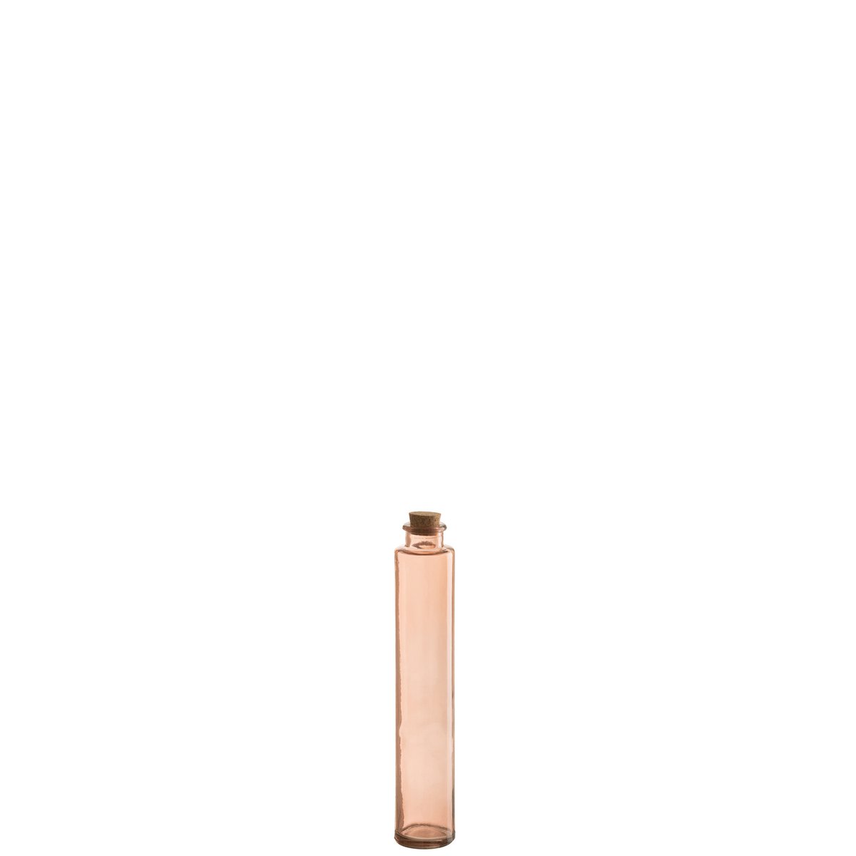 Bouteille décorative J-Line en verre rose clair, vue de face