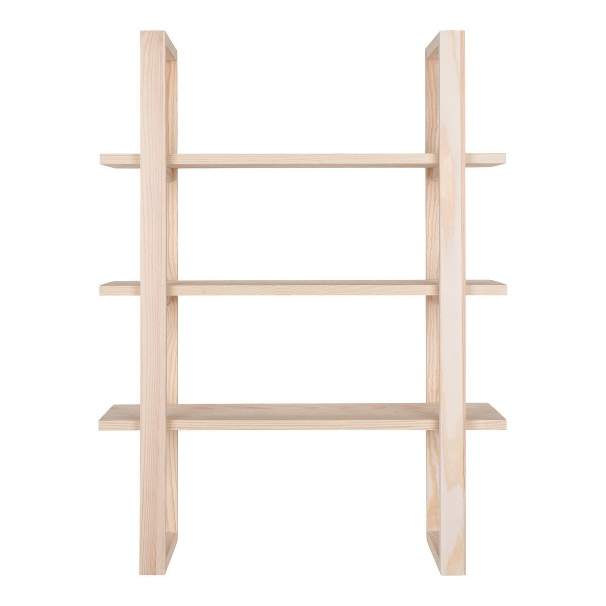 Vue latérale de l'étagère James, montrant sa profondeur et sa conception minimaliste.