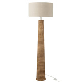 Détail du pied en bois du lampadaire J-Line Threaded