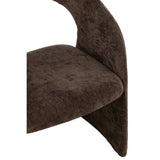 Vue latérale de la chaise J-Line Anise marron foncé