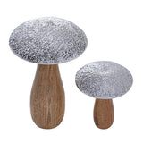Déco Figures 2 Set Champignons H20 / 12x13 / 9cm Affichage Masterbox 12x Wood de mangue en 2 parties