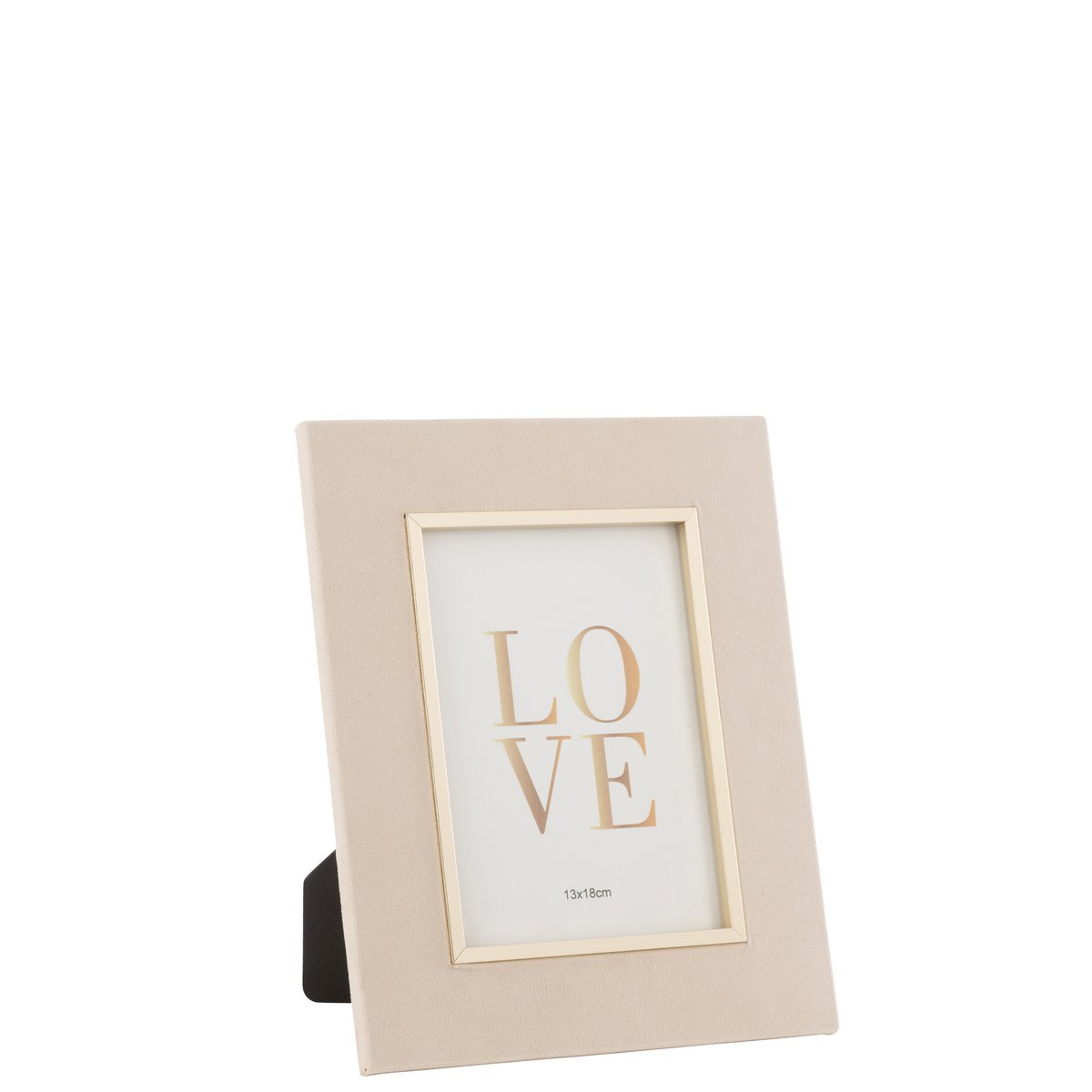 Cadre photo Dita en velours beige, design élégant et classique