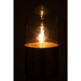 Détail de la base en zinc doré de la lampe J-Line